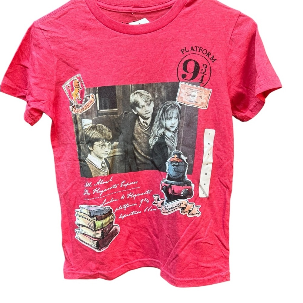 Kids Red Graphic Tee with Harry Potter Design